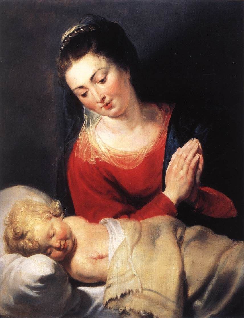 Peter Paul Rubens Virgin in Adoration before the Christ Child